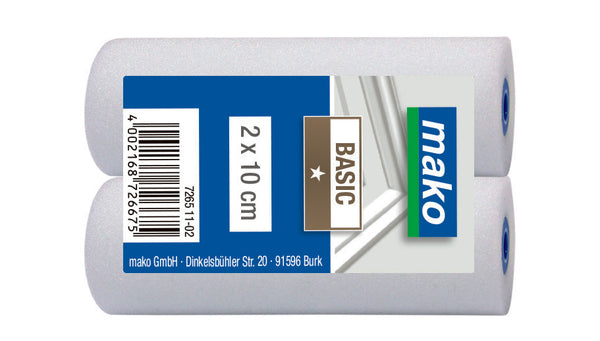 Lack-Ersatzwalzen mako-poren BASIC gerade, 2 Stück