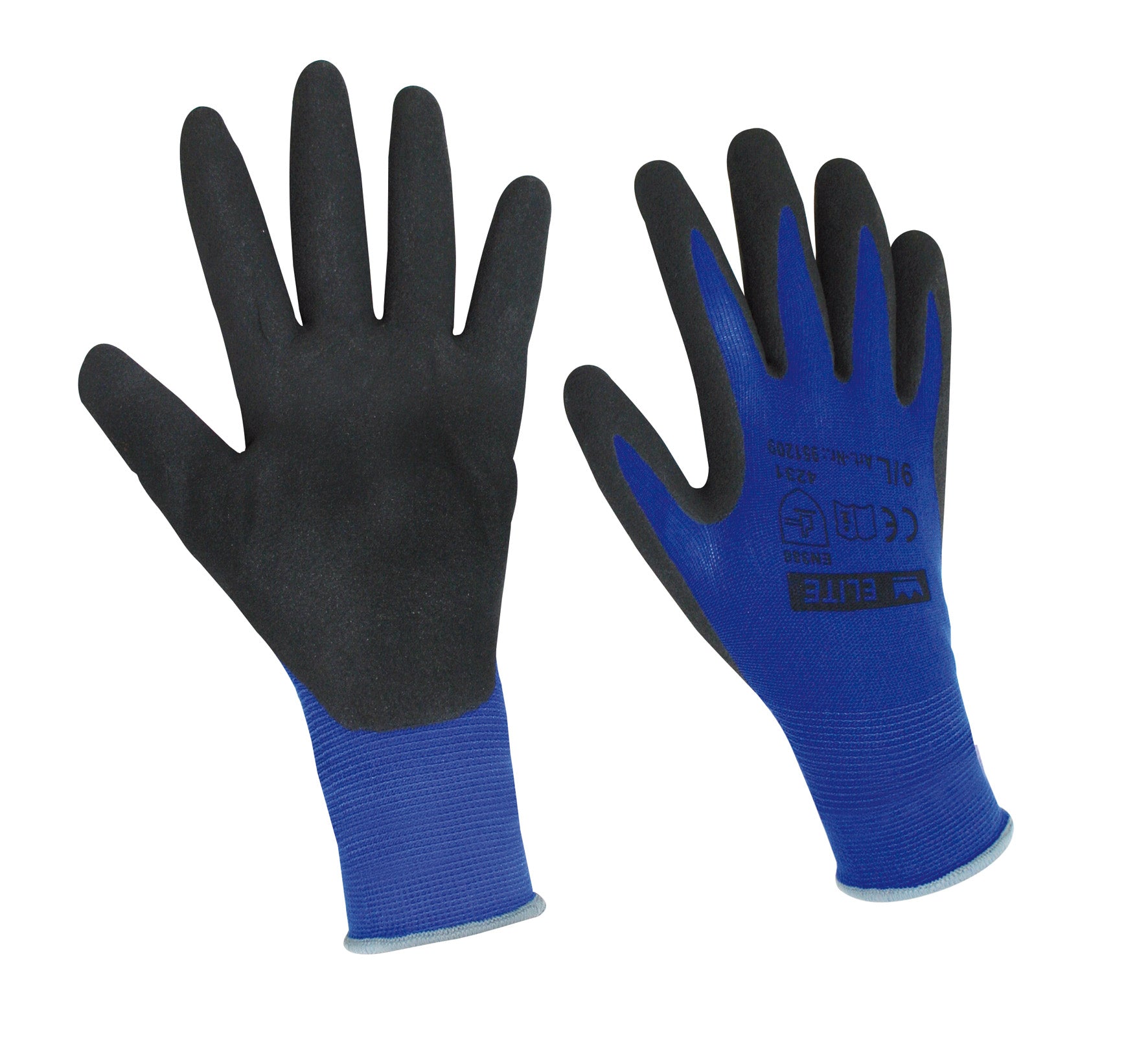 Nitril-Feinstrickhandschuh Micro-Grip ELITE, blau/schwarz /XL