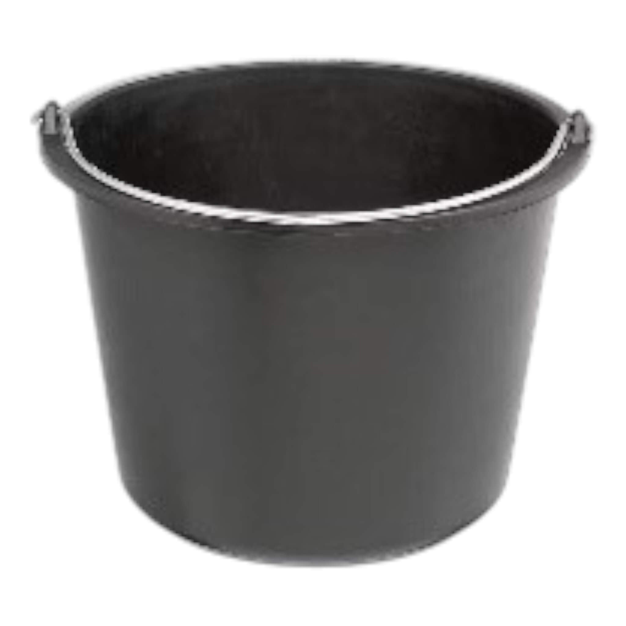 Baueimer schwarz 12 Liter Kunststoff mit Henkel für Maler und Baustellen — ISN Industrial Supplies Nord
