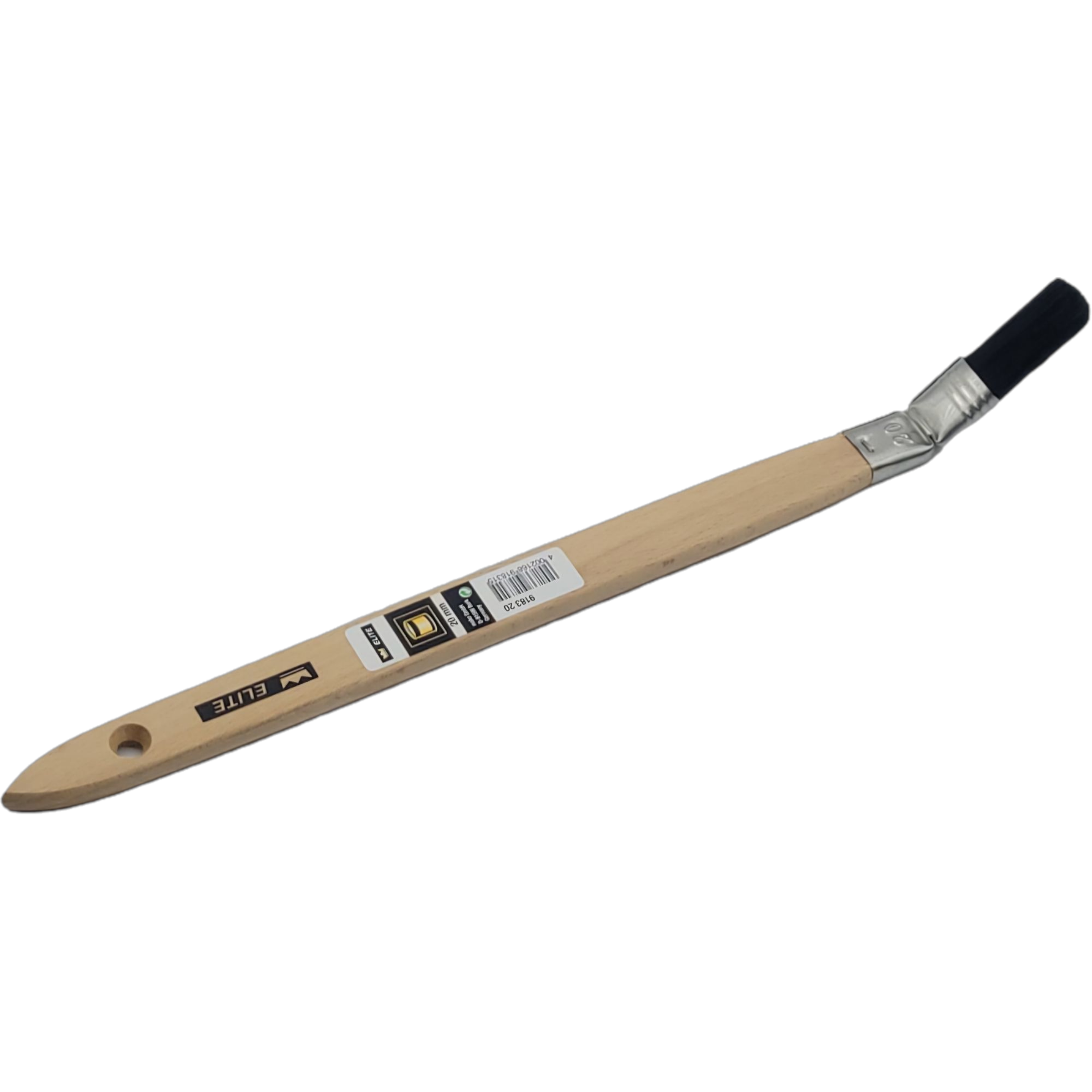 Plattpinsel gebogen schwarz 25-30mm für schwer erreichbare Stellen und Lackierarbeiten — ISN Industrial Supplies Nord