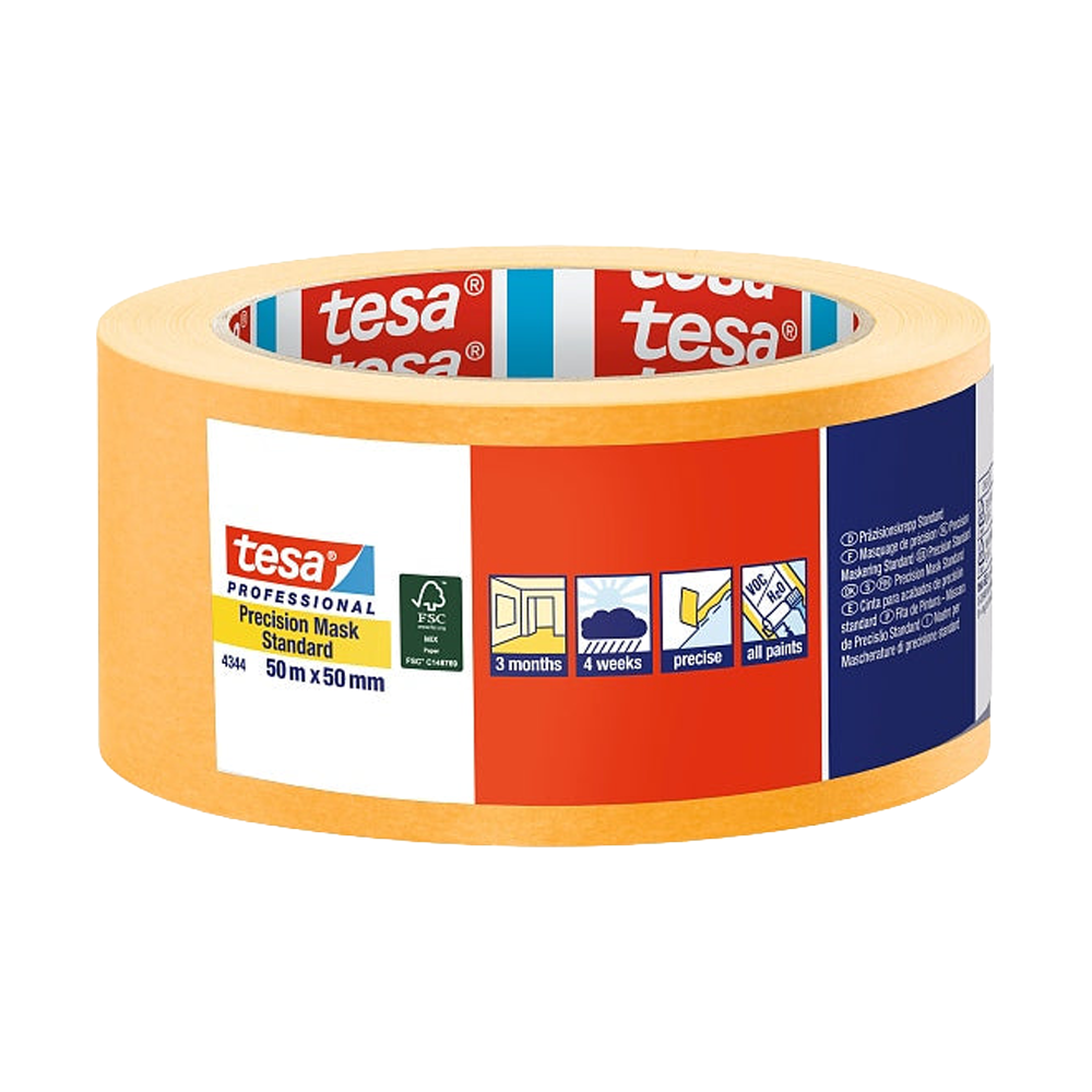 TESA Präzisionskrepp Standard 4344 Kreppband für Malerarbeiten — ISN Industrial Supplies Nord